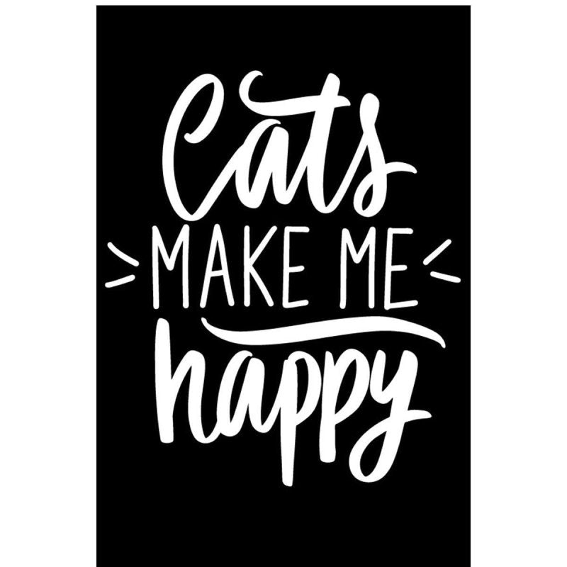 Poster Decorativo Gatos Me Fazem Feliz N07290 - Papel na Parede