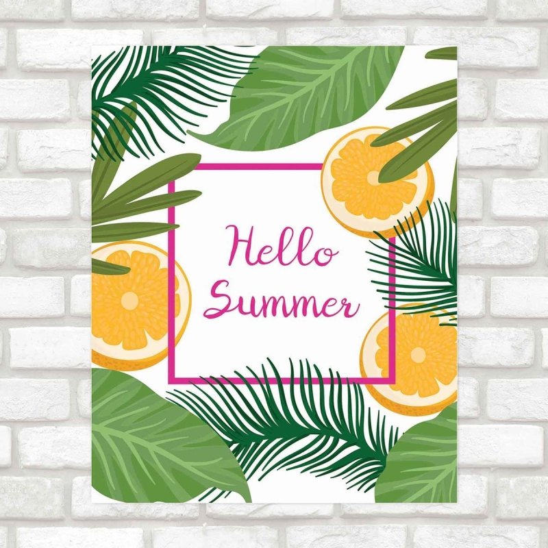 Poster Decorativo Hello Summer PA066 - Papel na Parede