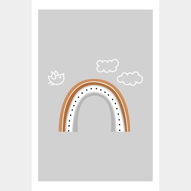 Poster Decorativo Infantil Arco Íris Neutro N016092 - Papel na Parede