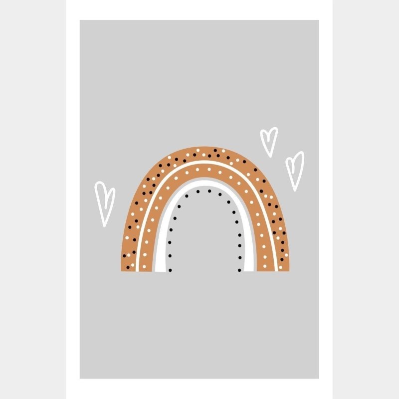 Poster Decorativo Infantil Arco Íris Neutro N016093 - Papel na Parede