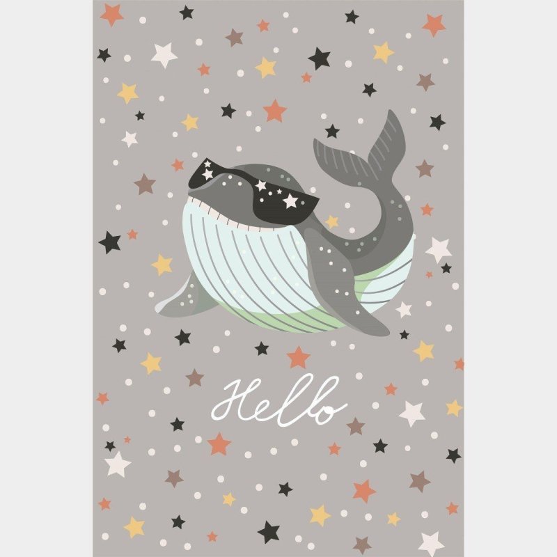 Poster Decorativo Infantil Baleia de Óculos N015257 - Papel na Parede