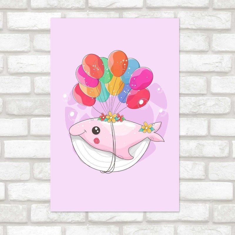 Poster Decorativo Infantil Baleia N014245 - Papel na Parede