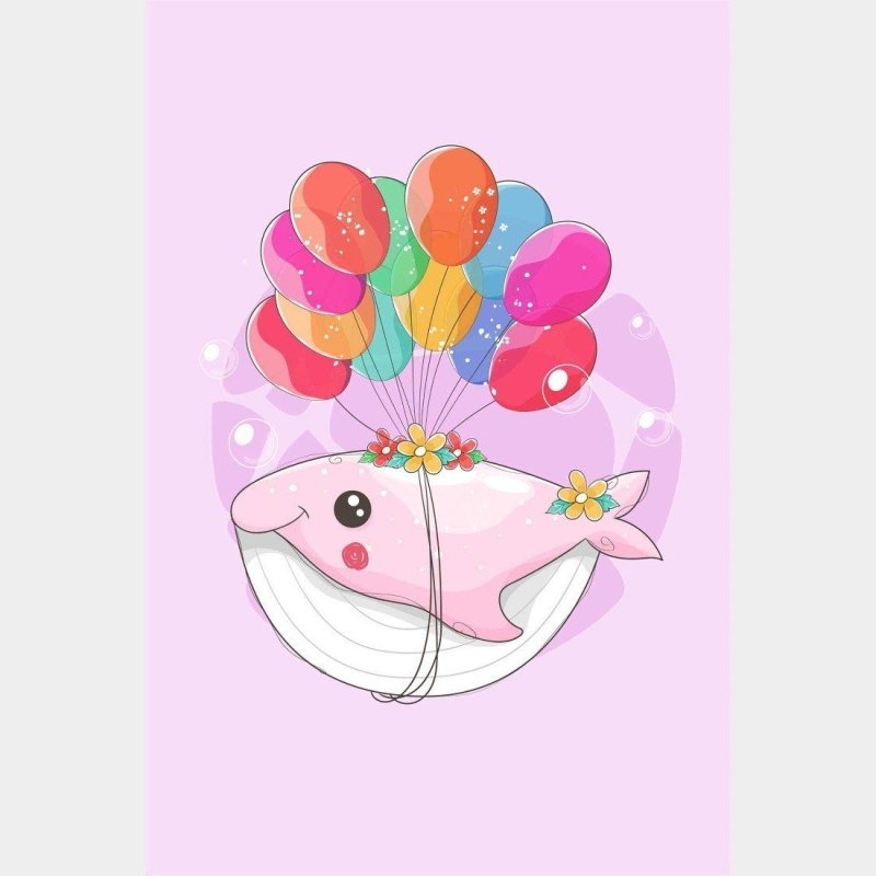 Poster Decorativo Infantil Baleia N014245 - Papel na Parede