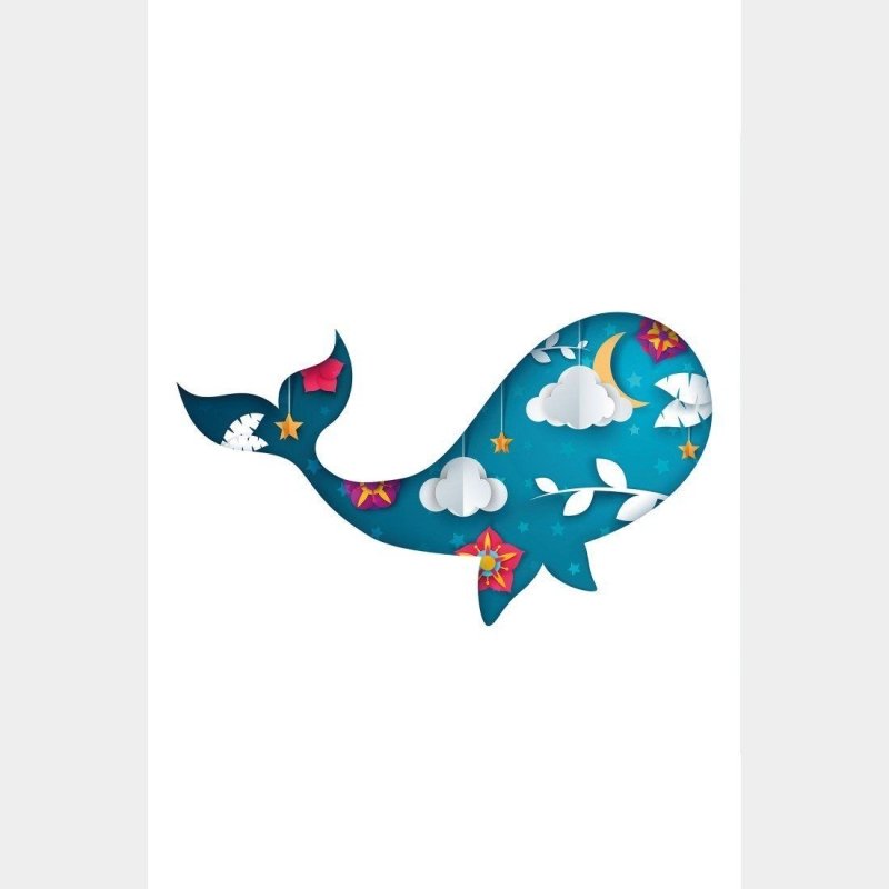 Poster Decorativo Infantil Baleia N015249 - Papel na Parede