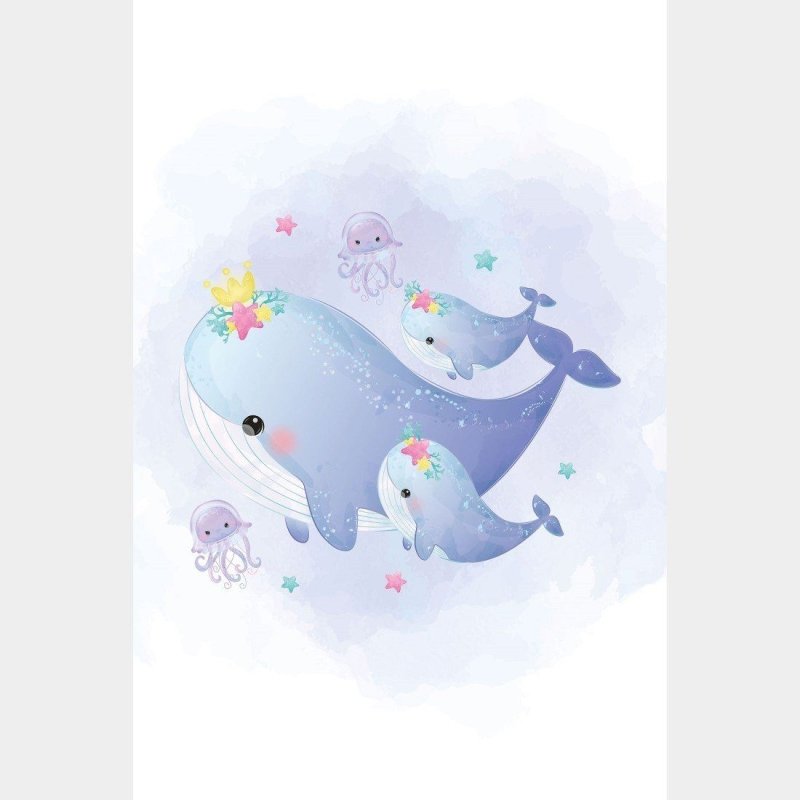 Poster Decorativo Infantil Baleias N015225 - Papel na Parede