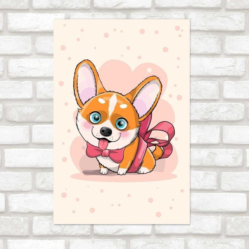 Poster Decorativo Infantil Cachorro N014228 - Papel na Parede
