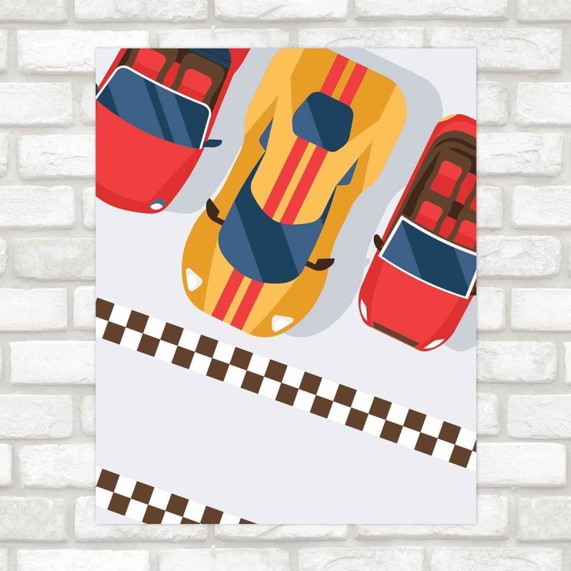 Poster Decorativo infantil carros PA078 - Papel na Parede