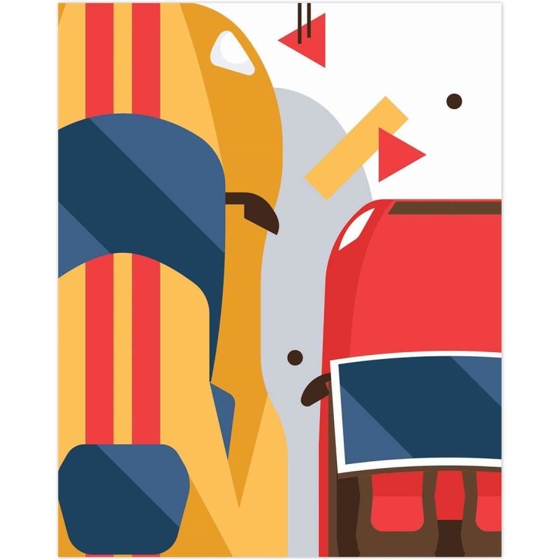 Poster Decorativo infantil carros PA079 - Papel na Parede