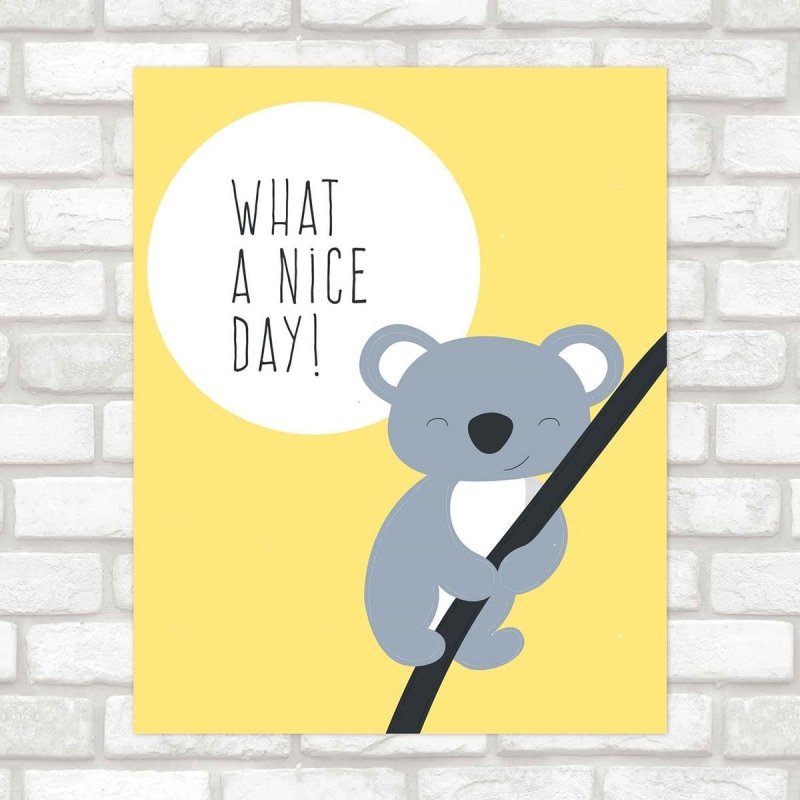 Poster Decorativo infantil coala PA063 - Papel na Parede