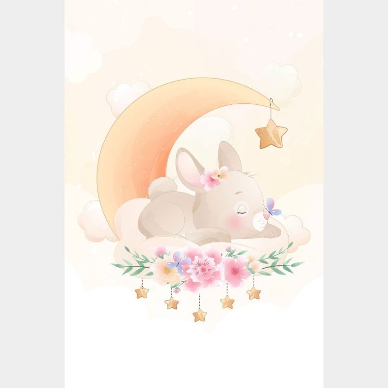 Poster Decorativo Infantil Coelhinha Soneca N019135 - Papel na Parede