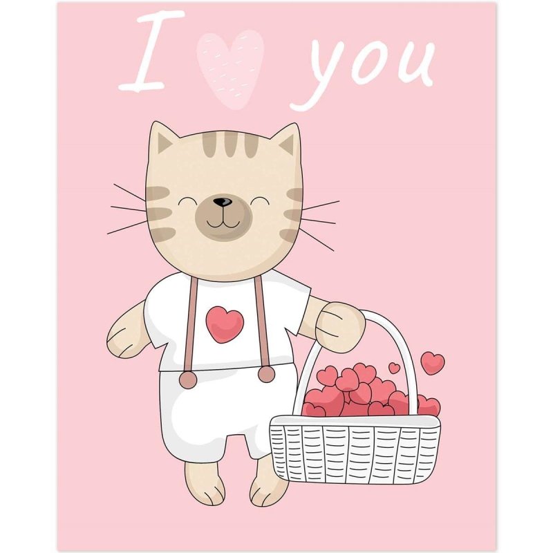 Poster Decorativo infantil coração PA043 - Papel na Parede