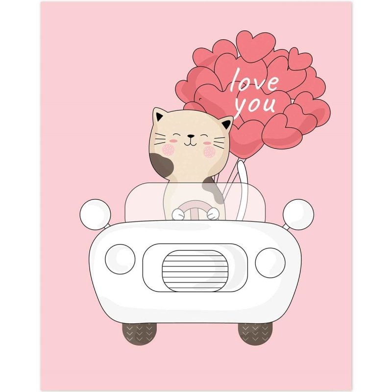 Poster Decorativo infantil coração PA048 - Papel na Parede