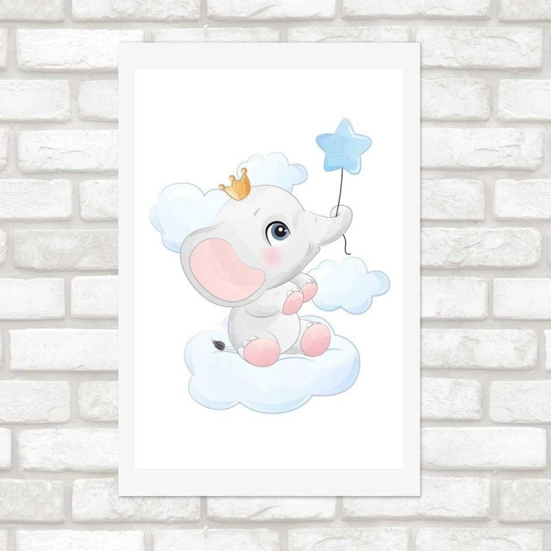 Poster Decorativo Infantil Elefante N014233 - Papel na Parede