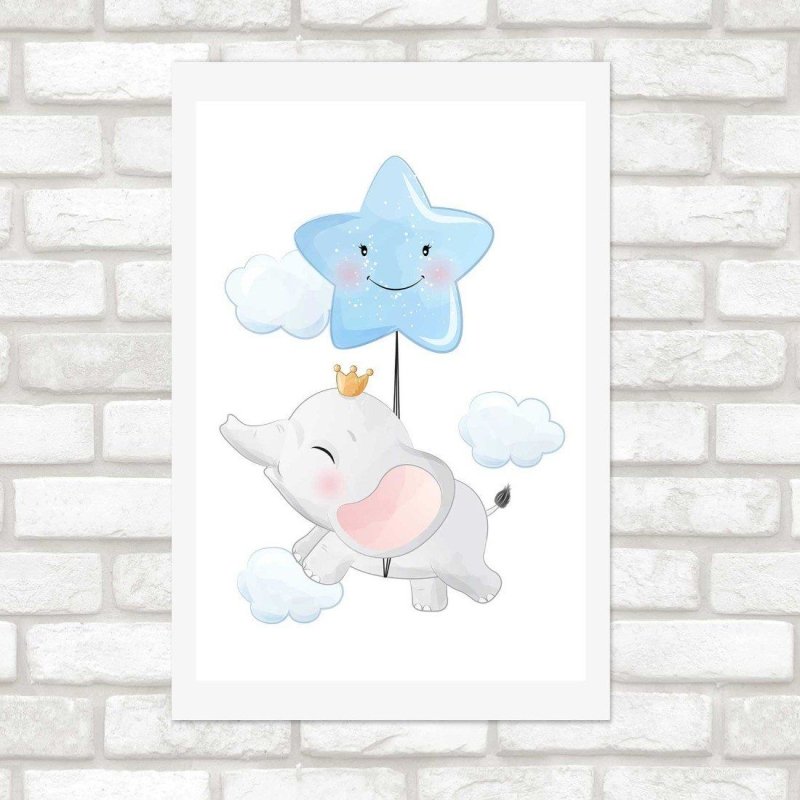 Poster Decorativo Infantil Elefante N014235 - Papel na Parede