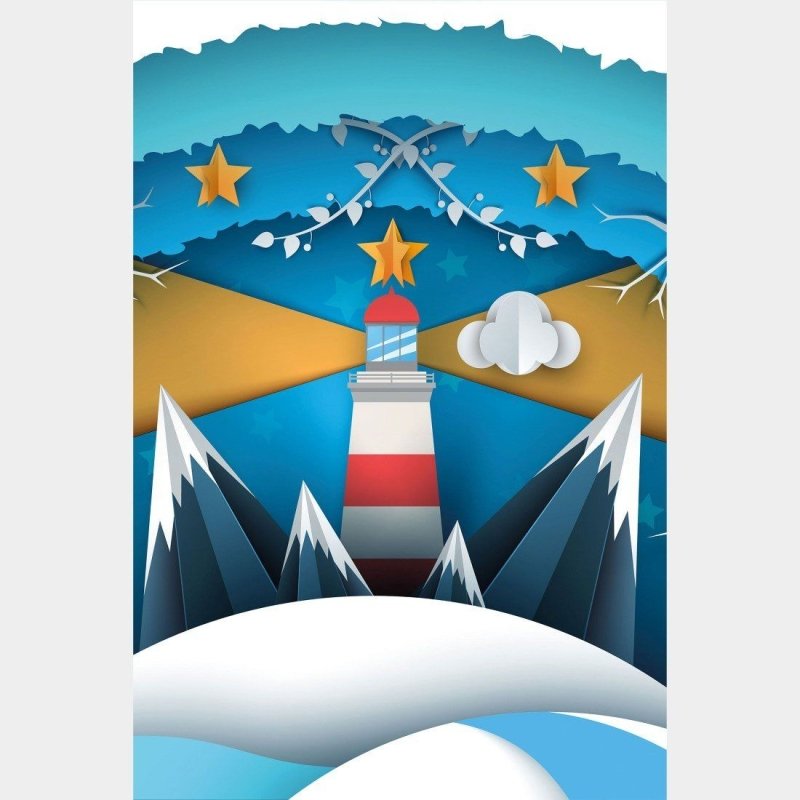 Poster Decorativo Infantil Farol 3D N015254 - Papel na Parede