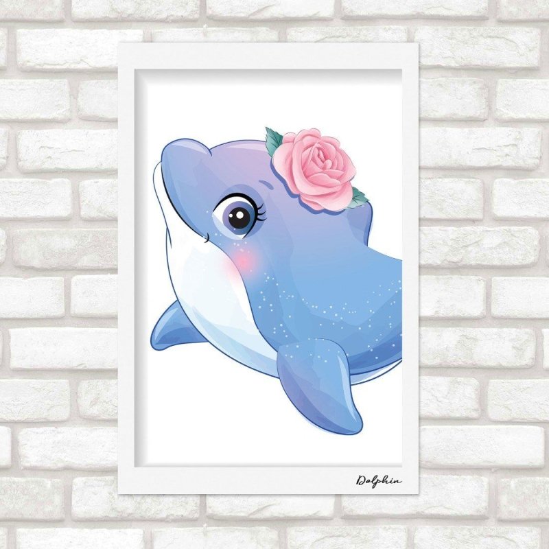 Poster Decorativo Infantil Golfinho N015224 - Papel na Parede