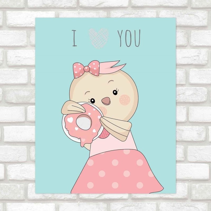 Poster Decorativo infantil I love you PA055 - Papel na Parede