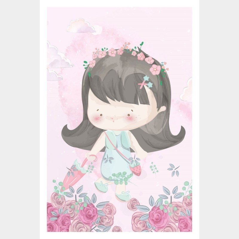 Poster Decorativo Infantil Menina N015238 - Papel na Parede