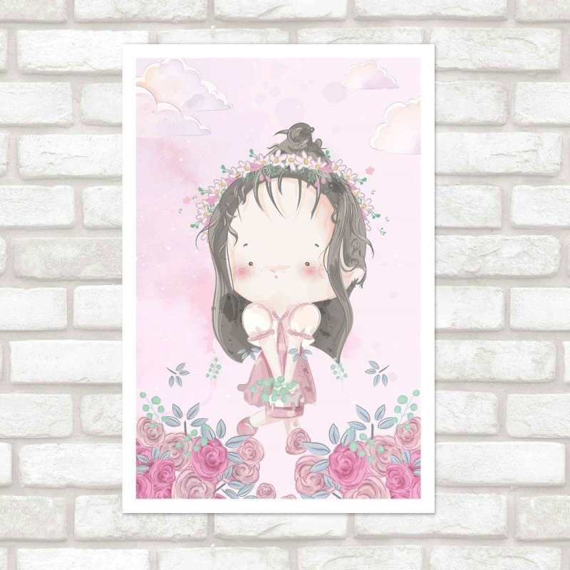 Poster Decorativo Infantil Menina N015240 - Papel na Parede
