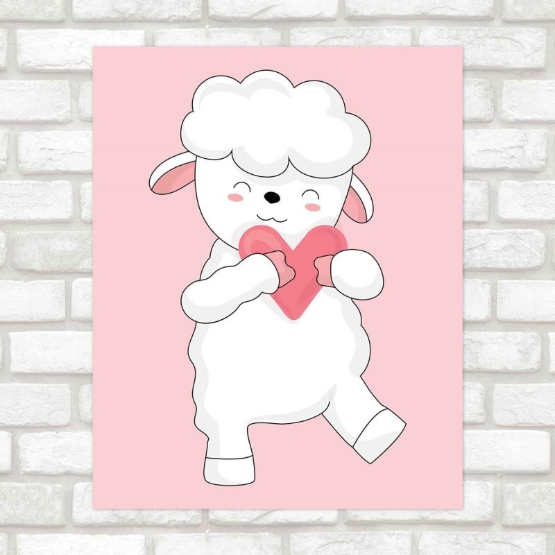 Poster Decorativo infantil ovelhinha PA050 - Papel na Parede