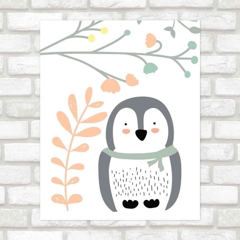 Poster Decorativo infantil pinguim PA0124 - Papel na Parede