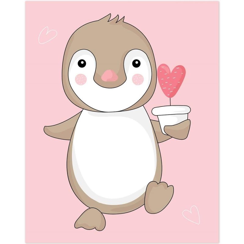 Poster Decorativo infantil pinguim PA051 - Papel na Parede