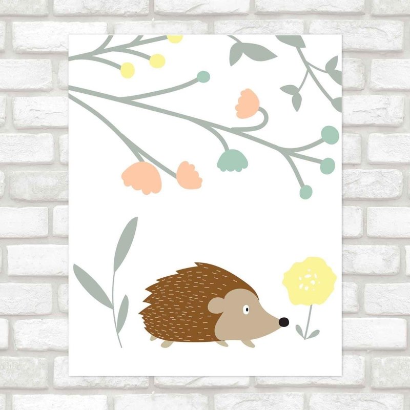 Poster Decorativo infantil porco-espinho PA0123 - Papel na Parede