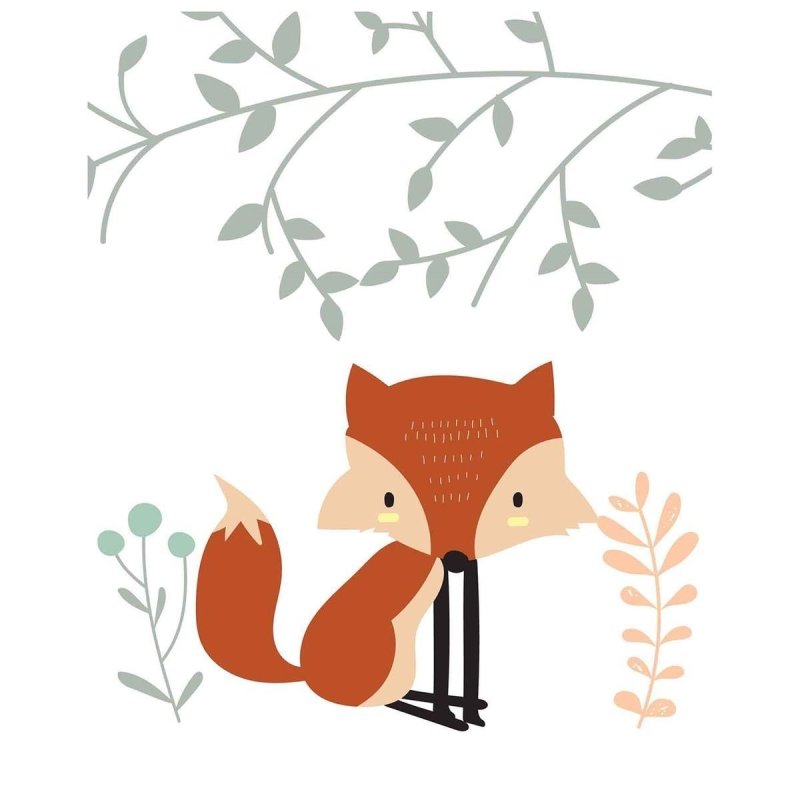 Poster Decorativo infantil raposa PA0117 - Papel na Parede