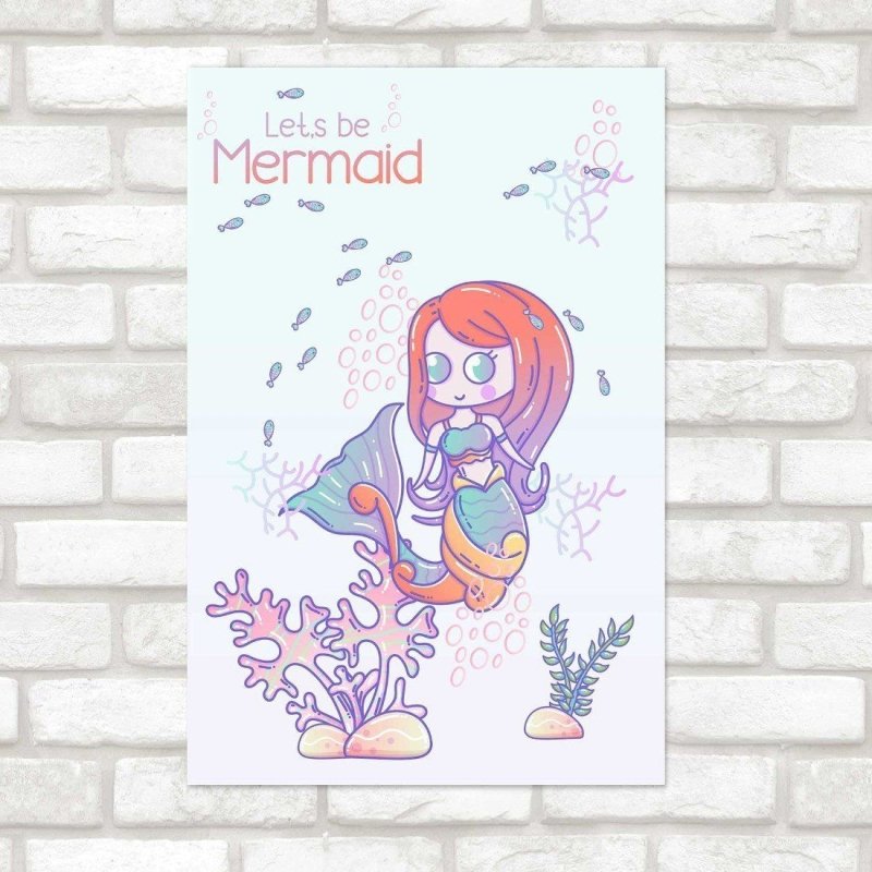 Poster Decorativo Infantil Sereia N014236 - Papel na Parede