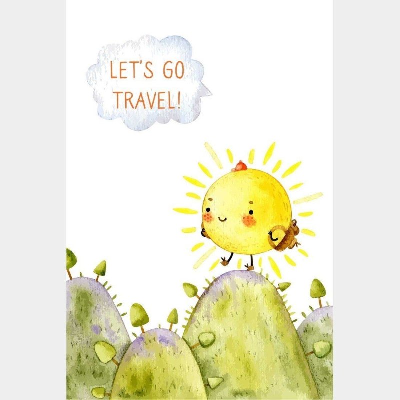 Poster Decorativo Infantil Sun Travel N014268 - Papel na Parede