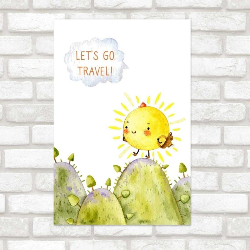 Poster Decorativo Infantil Sun Travel N014268 - Papel na Parede