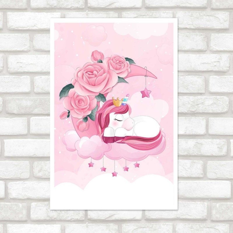 Poster Decorativo Infantil Unicórnio N014230 - Papel na Parede