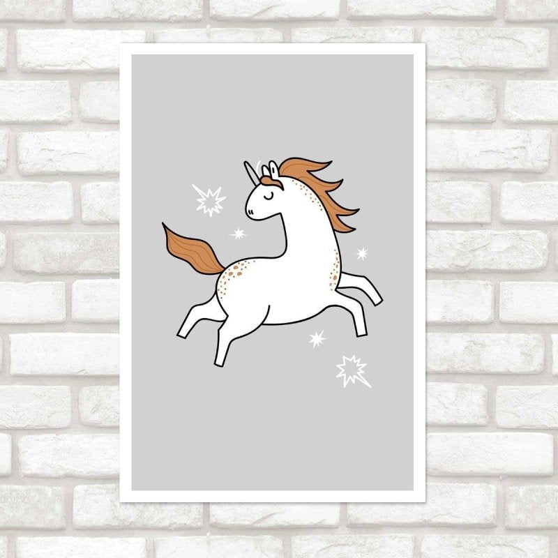 Poster Decorativo Infantil Unicórnio N016090 - Papel na Parede