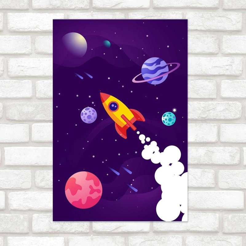 Poster Decorativo Infantil Universo N010246 - Papel na Parede