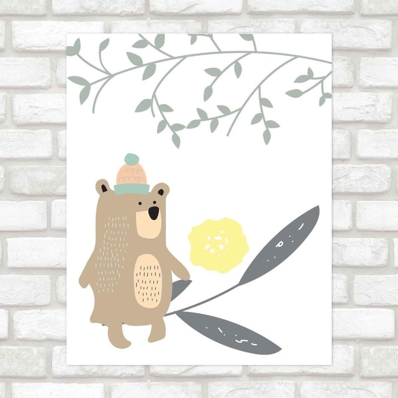 Poster Decorativo infantil urso PA0120 - Papel na Parede
