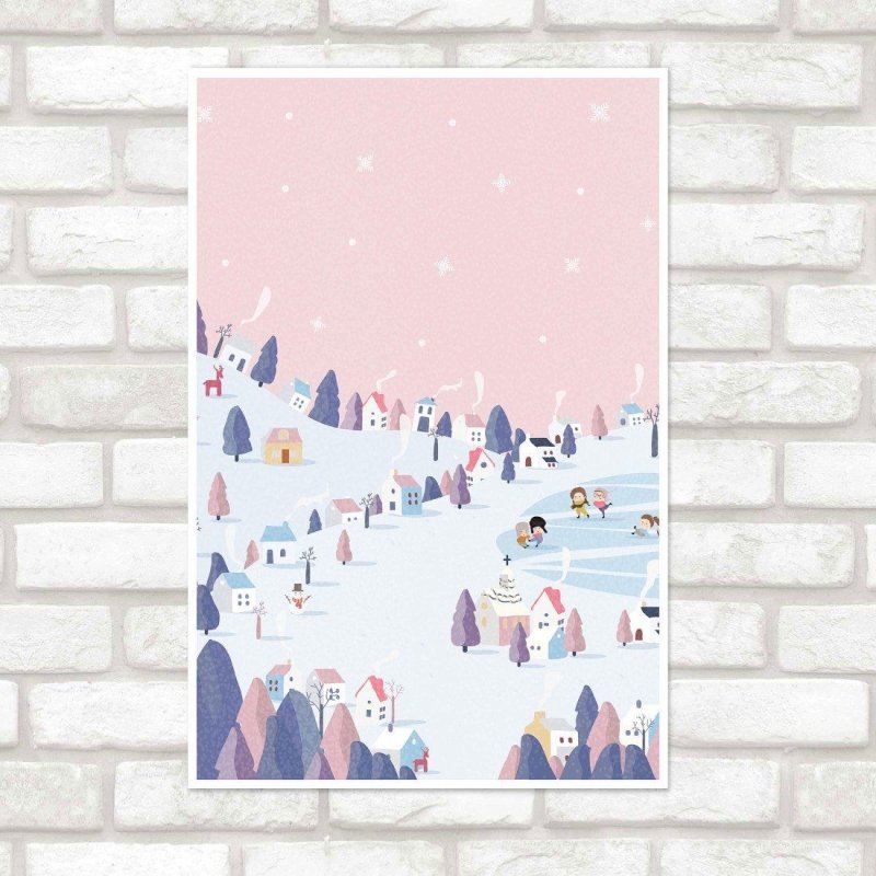 Poster Decorativo Infantil Vila Feliz N015266 - Papel na Parede