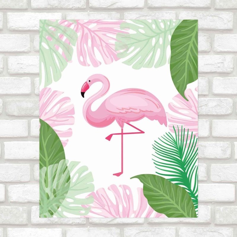 Poster Decorativo jovem flamingo PA067 - Papel na Parede