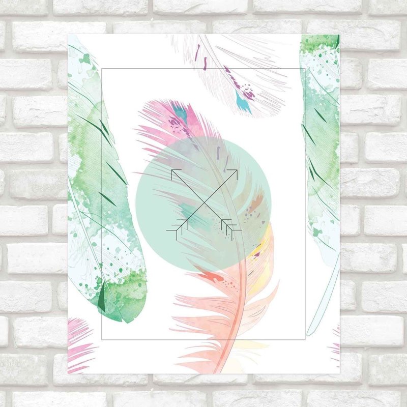 Poster Decorativo jovem penas PA0116 - Papel na Parede