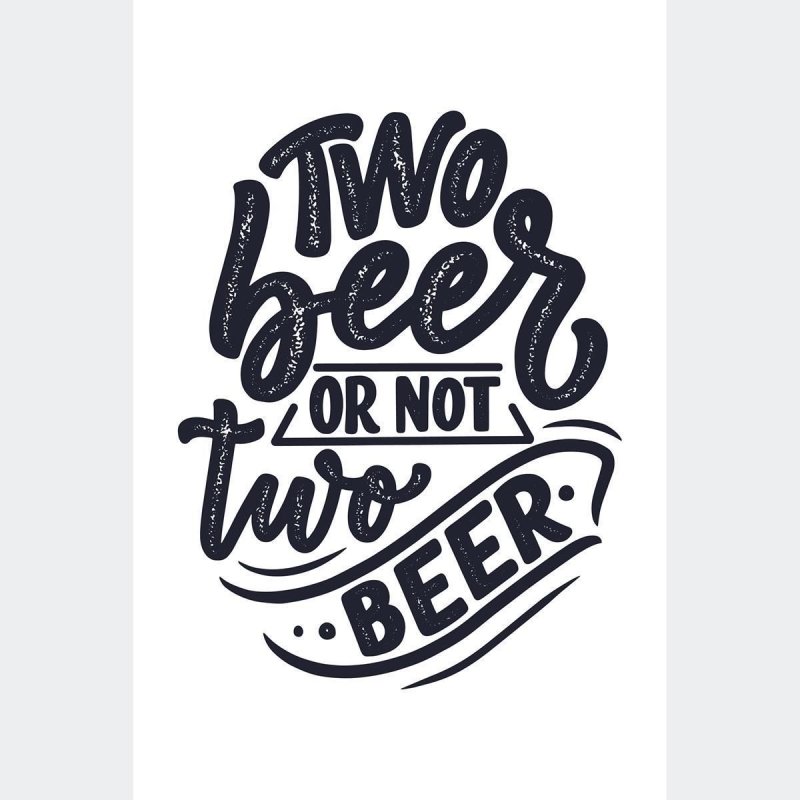 Poster Decorativo Lettering Cerveja Beer N010263 - Papel na Parede