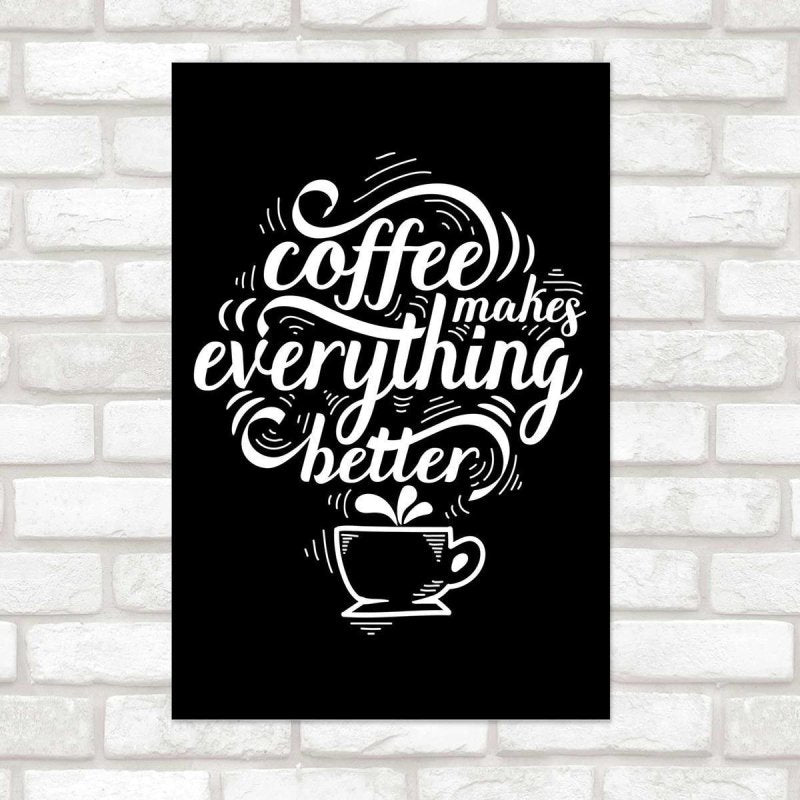 Poster Decorativo Lettering Coffee N010236 - Papel na Parede
