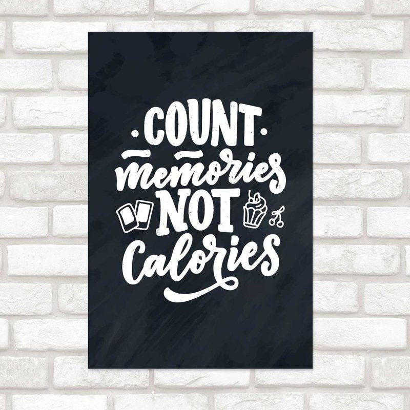 Poster Decorativo Lettering Conte Memórias N010250 - Papel na Parede