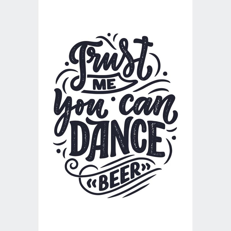 Poster Decorativo Lettering Dance N010267 - Papel na Parede