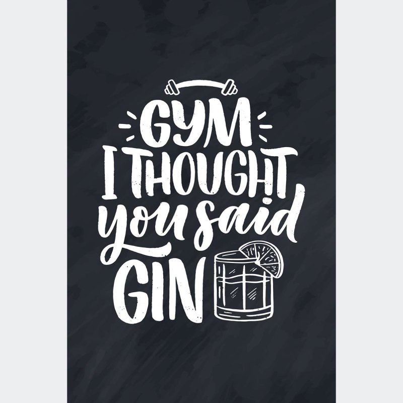 Poster Decorativo Lettering Gin N010252 - Papel na Parede