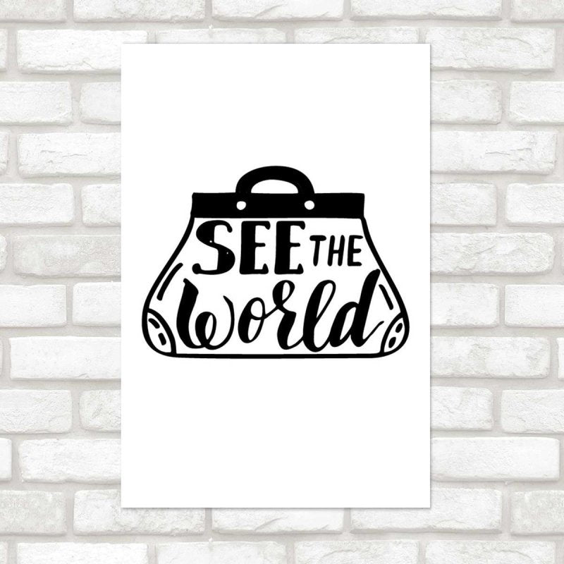 Poster Decorativo Mala See The World N07297 - Papel na Parede