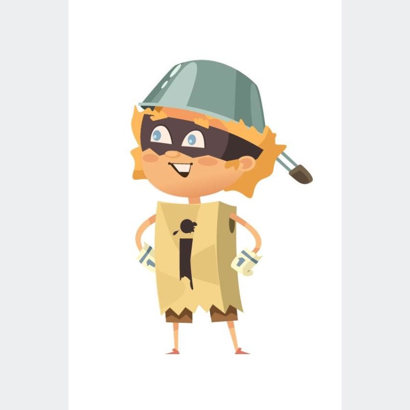 Poster Decorativo Menino Herói Saco de Papel N07221 - Papel na Parede