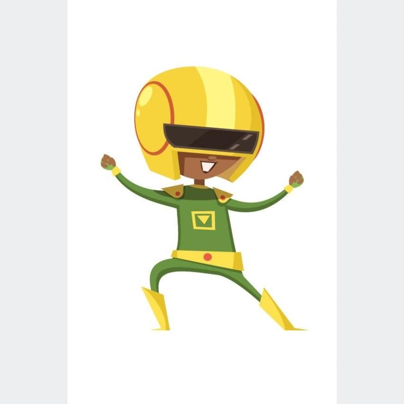 Poster Decorativo Menino Herói Verde N07217 - Papel na Parede