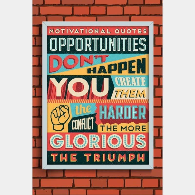 Poster Decorativo Motivacional Opportunities N015267 - Papel na Parede