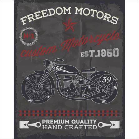 Poster Decorativo Moto Custom 02000200 - Papel na Parede