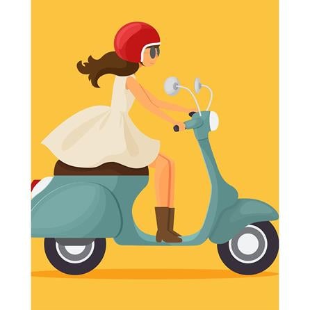 Poster Decorativo Moto Motoqueira 56451 - Papel na Parede