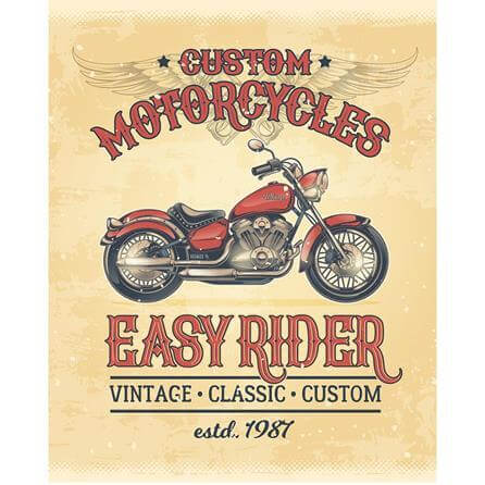Poster Decorativo Moto Motoqueiro 11223 - Papel na Parede